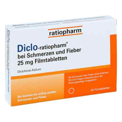 Diclo-ratiopharm bei Schmerzen und Fieber 25 mg Fta bei apo-discounter.de bestellen