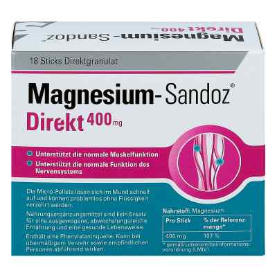 Magnesium Sandoz Direkt 400 mg Sticks bei apo-discounter.de bestellen