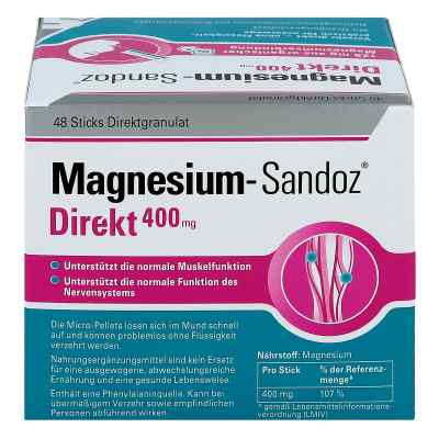 Magnesium Sandoz Direkt 400 mg Sticks bei apo-discounter.de bestellen