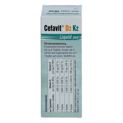 Cefavit D3 K2 Liquid pur Tropfen zum Einnehmen bei apo-discounter.de bestellen