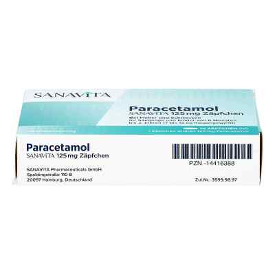 Paracetamol Sanavita 125 mg Zäpfchen bei apo-discounter.de bestellen