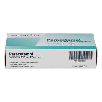 Paracetamol Sanavita 250 mg Zäpfchen bei apo-discounter.de bestellen