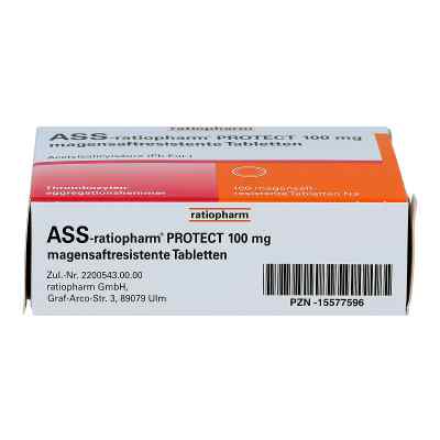Ass-ratiopharm Protect 100 mg magensaftresistent Tabletten bei apo-discounter.de bestellen