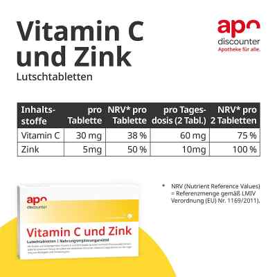Vitamin C Und Zink Lutschtabletten von apo-discounter bei apo-discounter.de bestellen