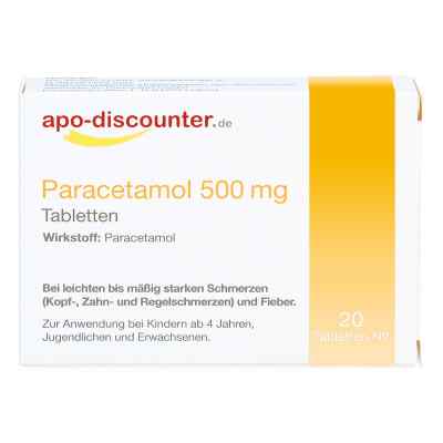 Paracetamol 500 mg Schmerztabletten von apo-discounter bei apo-discounter.de bestellen