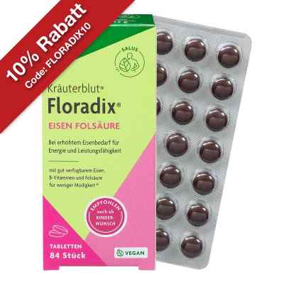 Salus Kräuterblut Floradix Eisen Folsäure Tabletten