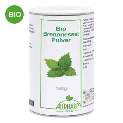 Bio Brennnessel Pulver Allpharm Premium 160 g von ALLPHARM Vertriebs GmbH PZN 19512889