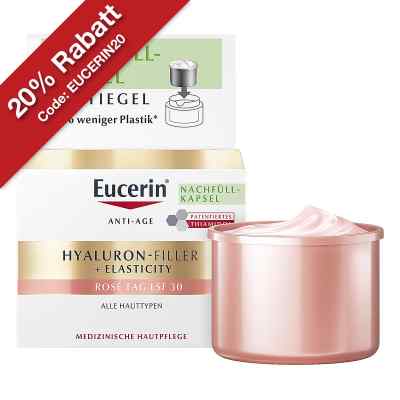 Eucerin Hyaluron-Filler + Elasticity Rosé Tag LSF 30 Refill 50 ml von Beiersdorf AG Eucerin PZN 19708434