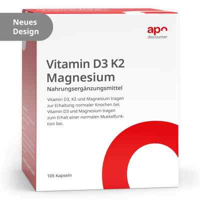 Vitamin D3 K2 Magnesium Kapseln von apodiscounter