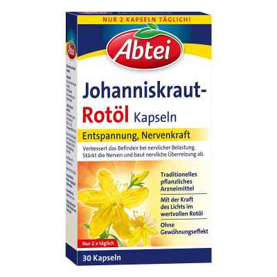 Abtei Johanniskraut Rotöl Kapseln 30 stk von Omega Pharma Deutschland GmbH PZN 10169438