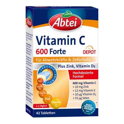 Abtei Vitamin C 600+Zink+E Depot Tabletten 42 stk von Omega Pharma Deutschland GmbH PZN 10916243