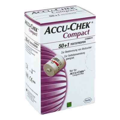 Accu Chek Compact Teststreifen 50 stk von Roche Diabetes Care Deutschland  PZN 05496170