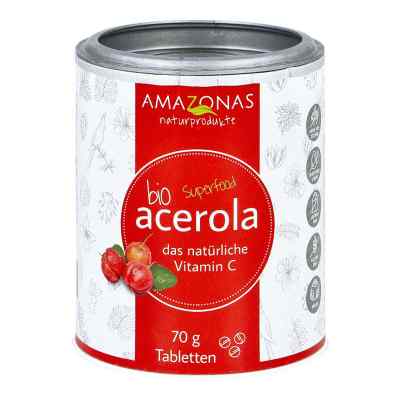 Acerola 100% Bio natürliches Vitamine c Lutschtabletten 70 g von AMAZONAS Naturprodukte Handels G PZN 13365565