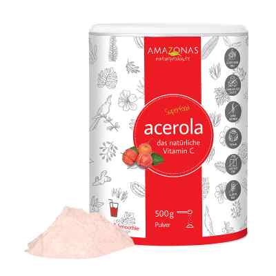 Acerola 100% natürliches Vitamin C Pulver 500 g von AMAZONAS Naturprodukte Handels G PZN 01974508