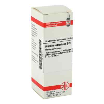 Acidum Sulfuricum D3 Dilution 20 ml von DHU-Arzneimittel GmbH & Co. KG PZN 02121334