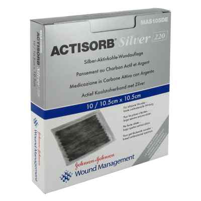 Actisorb 220 Silver 10,5x10,5 cm steril Kompressen 10 stk von 3M Medica Zwnl.d.3M Deutschl.Gmb PZN 01098774