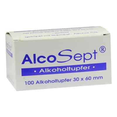 Alkoholtupfer Alcosept 100 stk von Büttner-Frank GmbH PZN 04608951