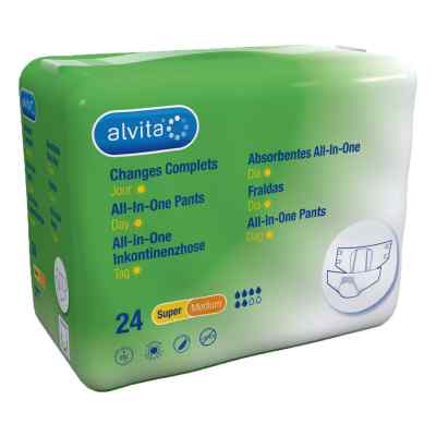 Alvita All-in-one Inkontinenzhose super medium Tag 24 stk von The Boots Company PLC PZN 10817475