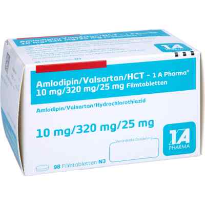 Amlodipin/valsartan/hct-1a Pharma 10mg/320mg/25mg 98 stk von 1 A Pharma GmbH PZN 16003288