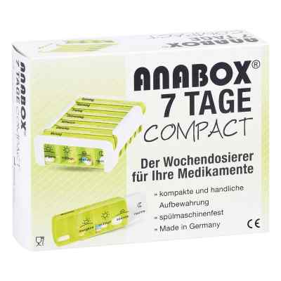 Anabox Compact 7 Tage Wochendosierer grün/weiss 1 stk von WEPA Apothekenbedarf GmbH & Co K PZN 14165756