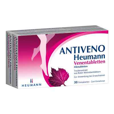 Antiveno Heumann Venentabletten Filmtabletten 60 stk von HEUMANN PHARMA GmbH & Co. Generi PZN 14241575