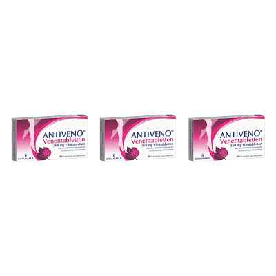 Antiveno Venentabletten 360 mg Filmtabletten 3x30 stk von HEUMANN PHARMA GmbH & Co. Generica KG PZN 08101953