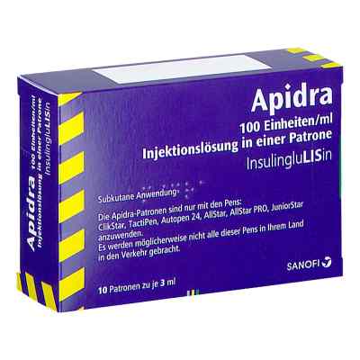 Apidra 100 Einheiten/ml Patrone 10X3 ml von EurimPharm Arzneimittel GmbH PZN 06943352