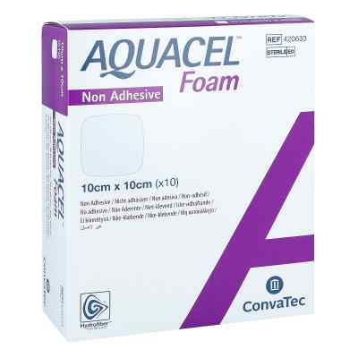 Aquacel Foam nicht adhäsiv 10x10 cm Verband 10 stk von ConvaTec (Germany) GmbH PZN 08999799
