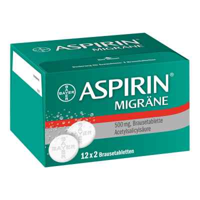Aspirin Migräne Brausetabletten 24 stk von Bayer Vital GmbH PZN 00958298