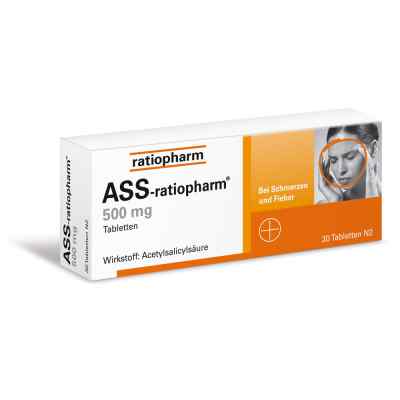 ASS ratiopharm 500mg 30 stk von ratiopharm GmbH PZN 03403885