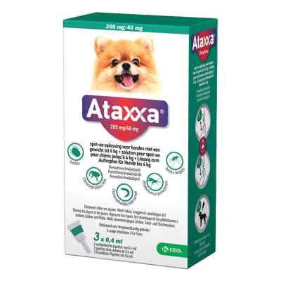 Ataxxa 200 mg/40 mg Lösung zum Auftropfen für Hunde bis 4 kg