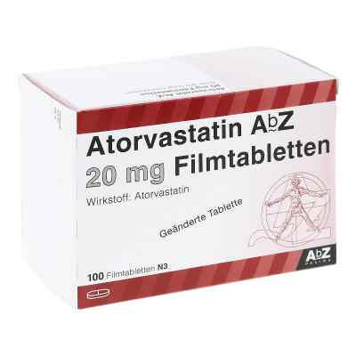 Atorvastatin Abz 20 mg Filmtabletten 100 stk von AbZ Pharma GmbH PZN 09374883