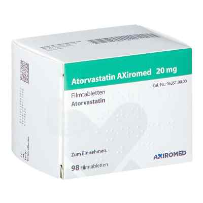 Atorvastatin Axiromed 20 mg Filmtabletten 98 stk von Medical Valley Invest AB PZN 13896191