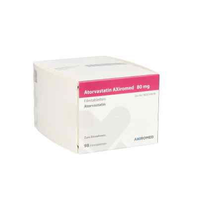 Atorvastatin Axiromed 80 mg Filmtabletten 98 stk von Medical Valley Invest AB PZN 13896245