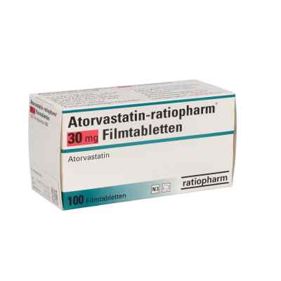 Atorvastatin-ratiopharm 30 mg Filmtabletten 100 stk von ratiopharm GmbH PZN 09292866
