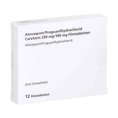 Atovaquon/proguanil-hcl Carefarm 250 Mg/100 Mg Fta 12 stk von 1 0 1 Carefarm GmbH PZN 19381973