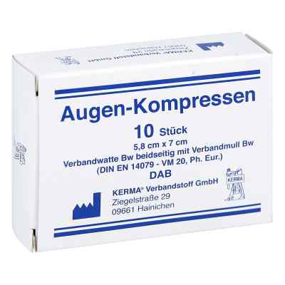 Augenkompressen unsteril 5,8x7cm 10 stk von KERMA Verbandstoff GmbH PZN 04050064