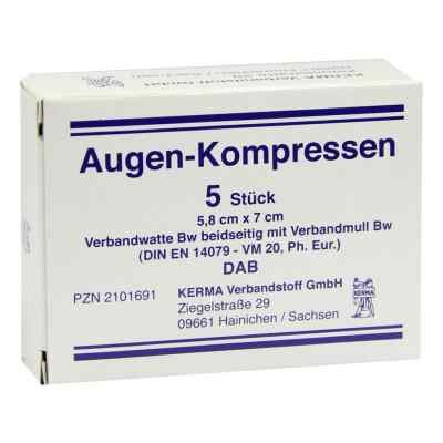 Augenkompressen unsteril 5,8x7cm 5 stk von KERMA Verbandstoff GmbH PZN 02101691