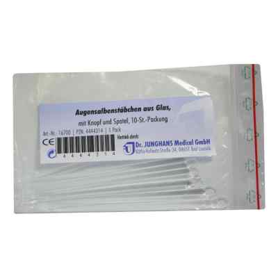 Augensalbenstäbchen 16700 mit Knopf und Spatel 10 stk von Dr. Junghans Medical GmbH PZN 04444314