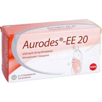 Aurodes-ee 20 0,020 mg/0,150 mg Filmtabletten 6X21 stk von PUREN Pharma GmbH & Co. KG PZN 10347182