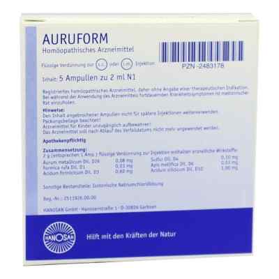 Auruform Ampullen 5X2 ml von HANOSAN GmbH PZN 02483178