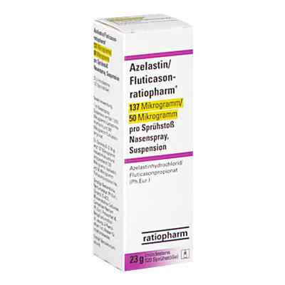 Azelastin/fluticason-ratio.137μg/50μg/sprühst. Nas 23 g von ratiopharm GmbH PZN 18337332