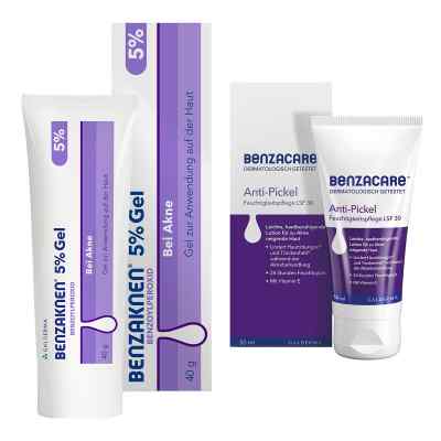 Benzaknen 5% + Benzacare Anti-Pickel Feuchtigkeitspflege SPF 30
