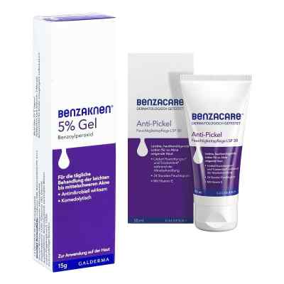 Benzaknen 5% + Benzacare Anti-Pickel Feuchtigkeitspflege SPF 30