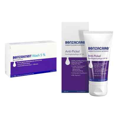 Benzaknen Wash 5% + Benzacare Anti-Pickel Feuchtigkeitspflege