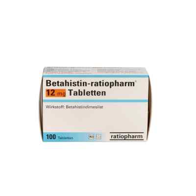 Betahistin ratiopharm 12 mg Tabletten 100 stk von ratiopharm GmbH PZN 08636766