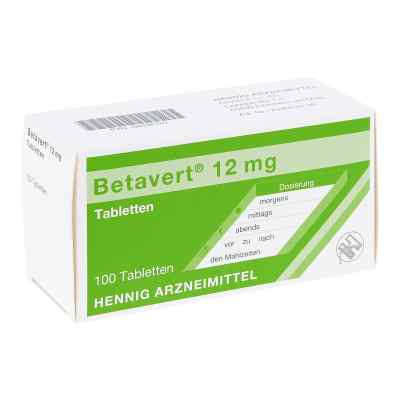 Betavert 12 mg Tabletten 100 stk von Hennig Arzneimittel GmbH & Co. K PZN 08538101