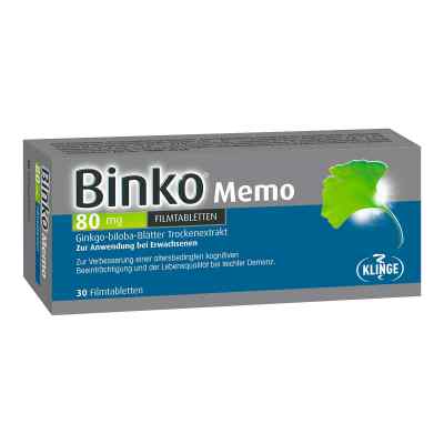 Binko Memo 80 Mg Filmtabletten 30 stk von Klinge Pharma GmbH PZN 16168842
