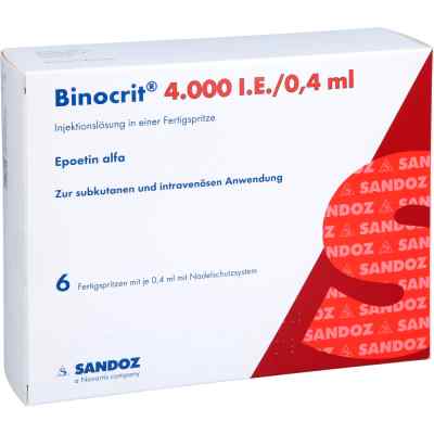 Binocrit 4.000 I.e./0,4 ml Fertigspritzen 6X0.4 ml von Hexal AG PZN 01972538