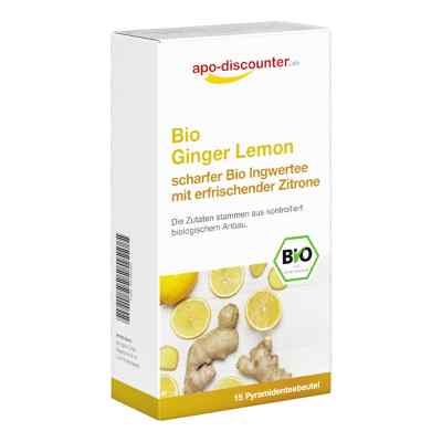 Bio Ginger Lemon Tee Filterbeutel von apo-discounter 15X1.5 g von apo.com Group GmbH PZN 16882048